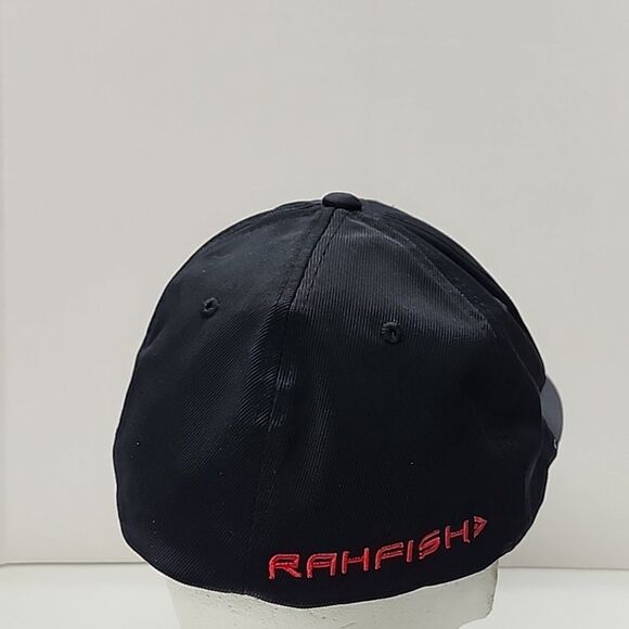 Rahfish Flexfit Black Red Hat The Authentic T-Shirt Company XL/XXL - Picture 5 of 12